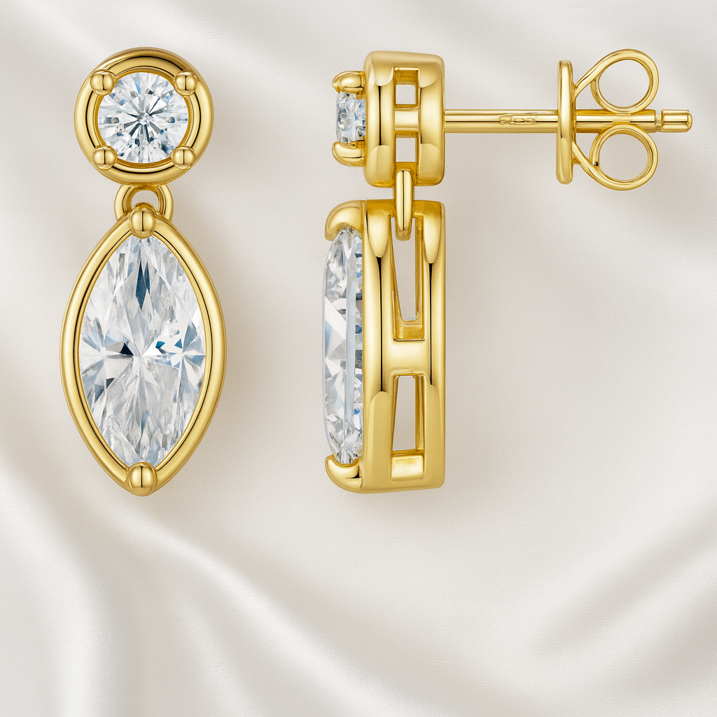 Gold-Plated Silver Earrings