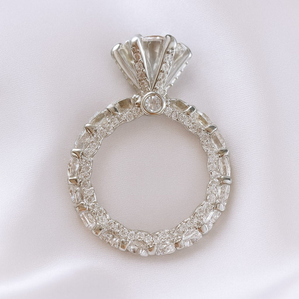 Silver Single Stone Statement Ring